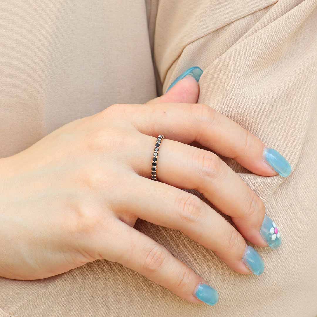 アガットK10ブラックダイヤモンドリング11号 agete K10ブラックダイヤモンドリング11号 K10ジェット