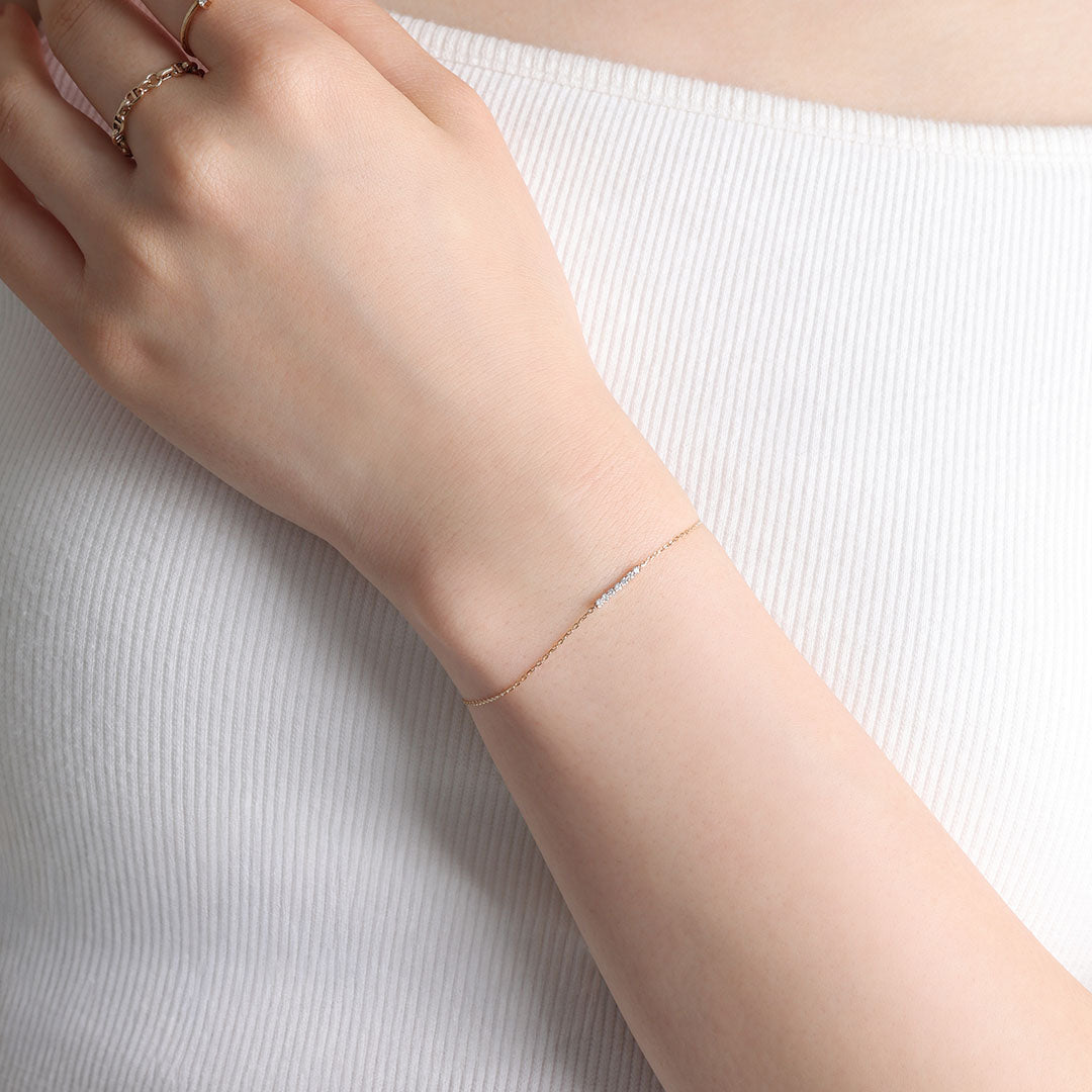 K10ブレスレット オーバン0.05ct｜MONATELIER（モナトリエ）公式｜K10