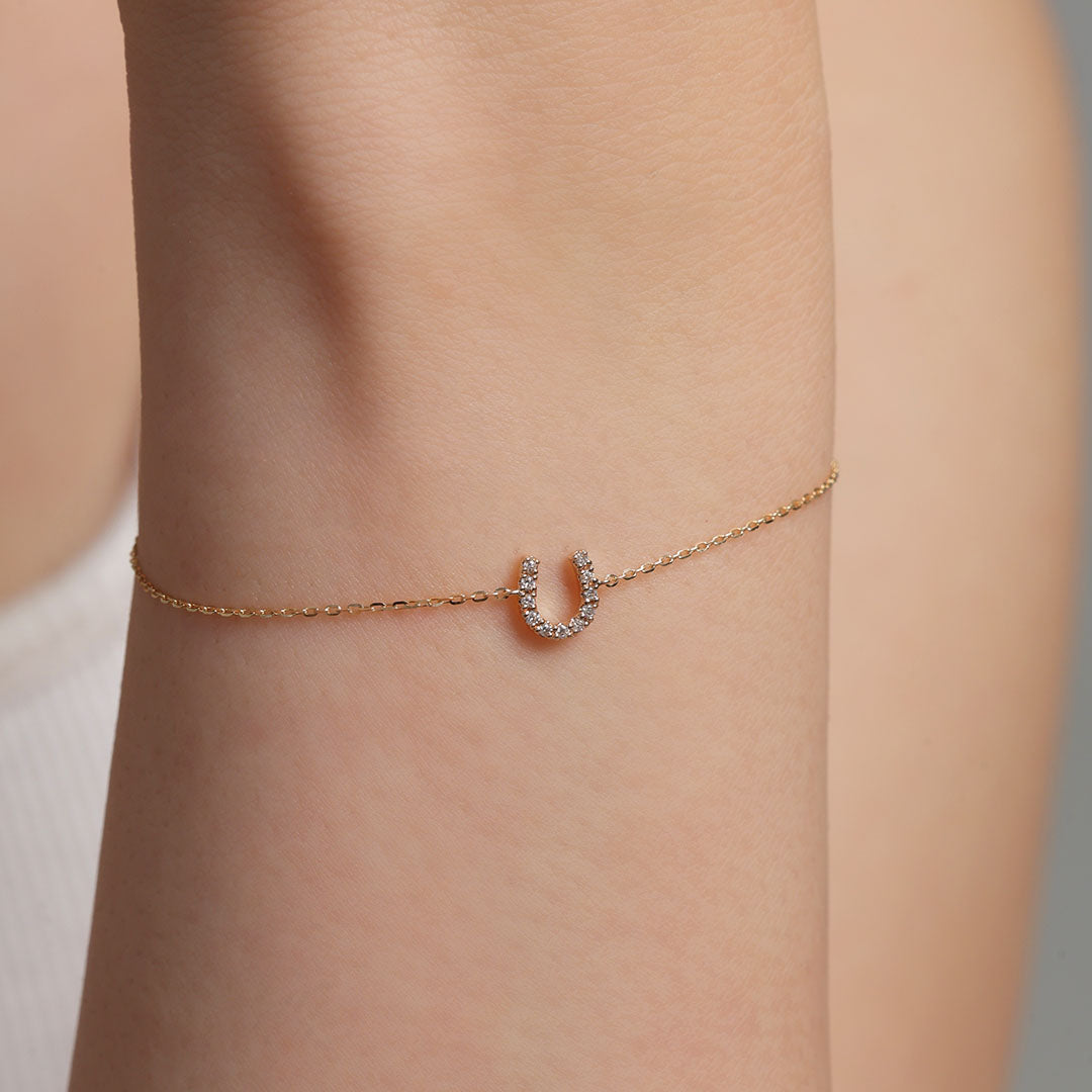 K10ブレスレット ホースシュー 0.03ct｜MONATELIER（モナトリエ）公式