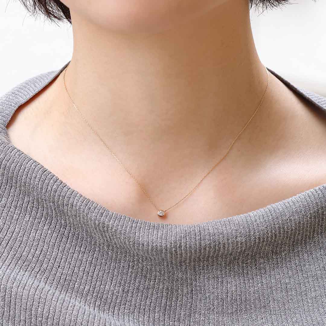K10ネックレス デール0.1ct 一粒ダイヤ｜MONATELIER（モナトリエ）公式