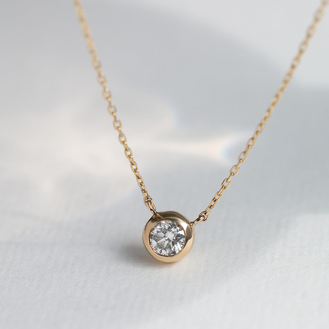 K10ネックレス デール0.1ct 一粒ダイヤ｜MONATELIER（モナトリエ）公式