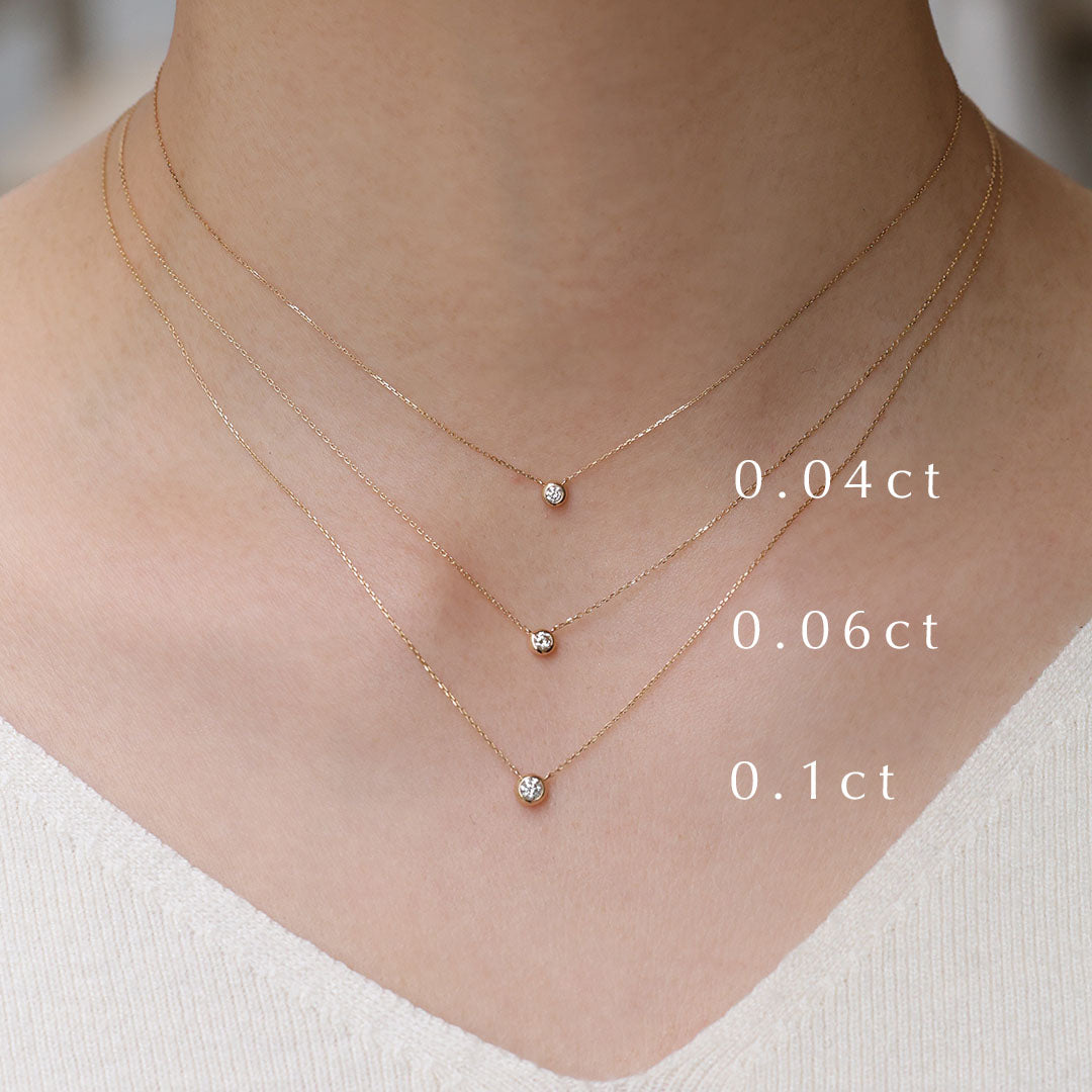K10ネックレス デール0.1ct 一粒ダイヤ｜MONATELIER（モナトリエ）公式