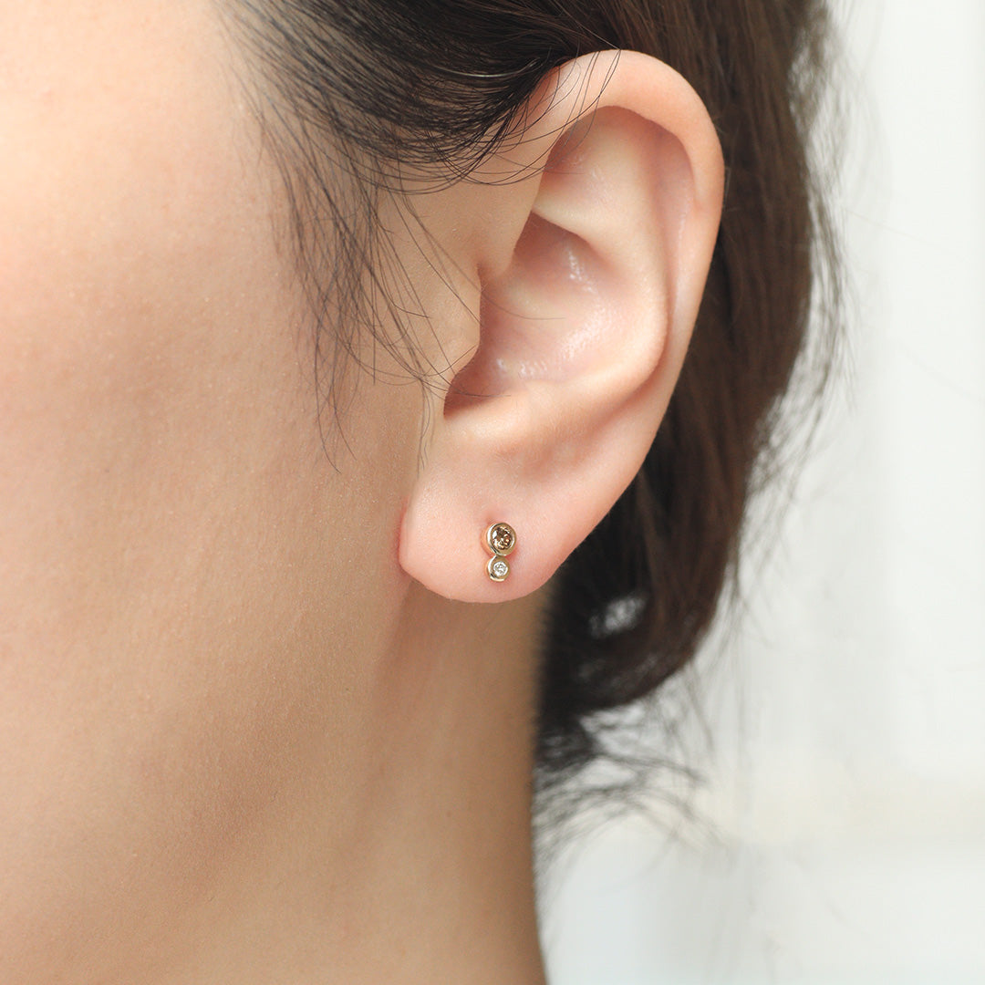 【美品】Cloche K10ダイヤモンド0.19ctピアス K10ピアス レミ - BROWN ダイヤ｜MONATELIER（モナトリエ）公式｜K10