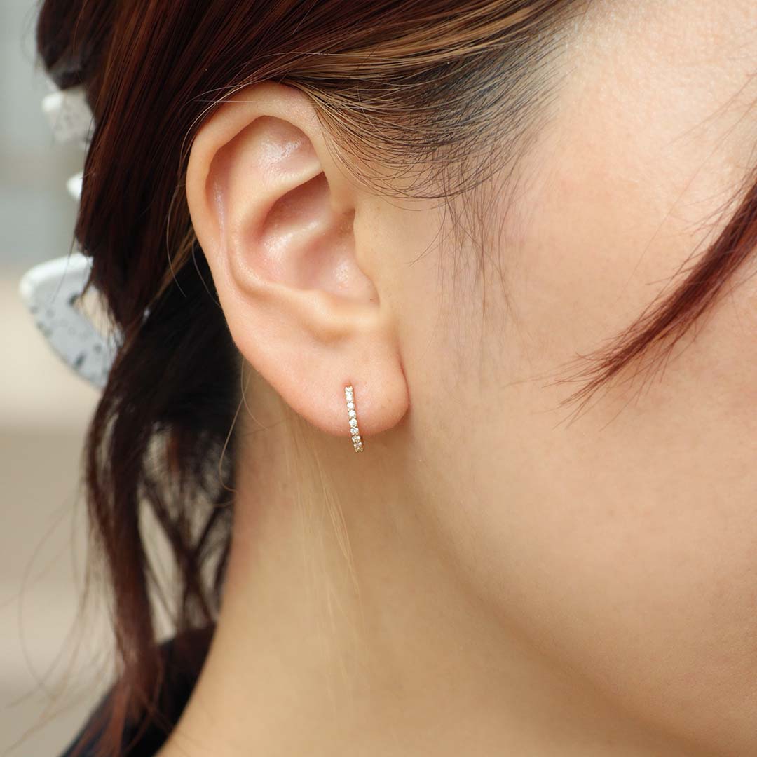 K10フープピアス イレール エタニティダイヤ｜MONATELIER（モナトリエ