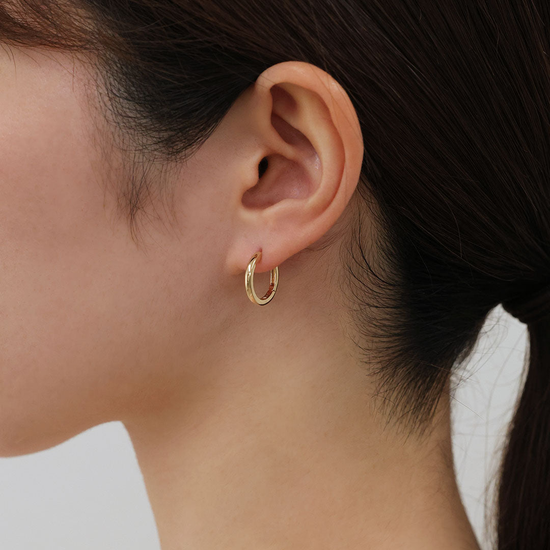 K10フープピアス マルク L｜MONATELIER（モナトリエ）公式｜K10 一粒