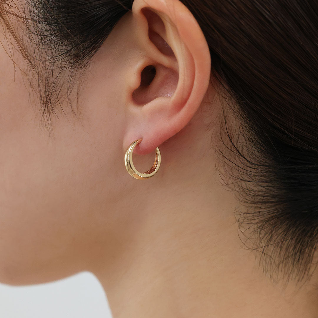 K10フープピアス ミロ L｜MONATELIER（モナトリエ）公式｜K10 一粒