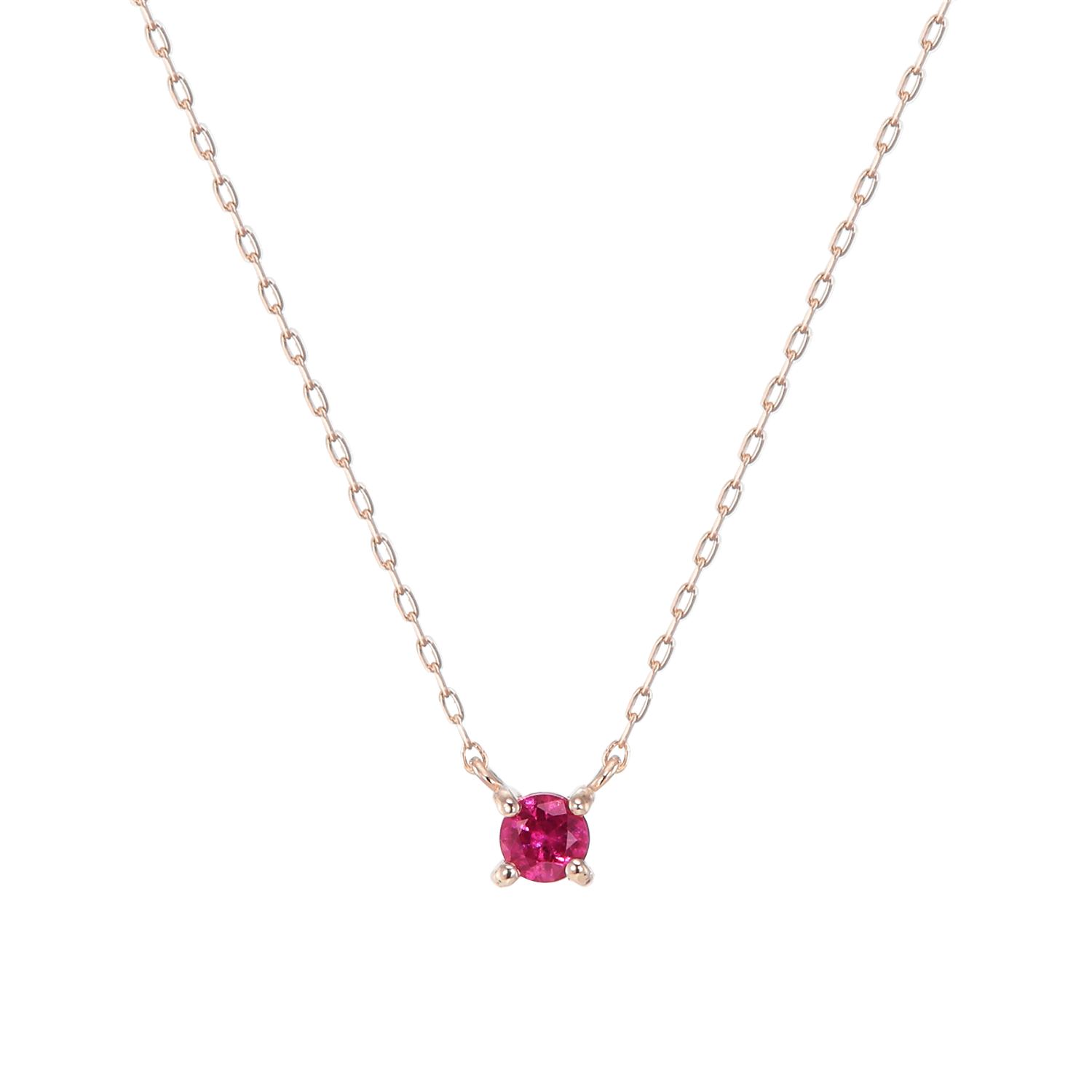 シンセティック ルビー ネックレス レディース 10金 ホワイトゴールド 7月 誕生石 お守り 誕生日プレゼント 女性 ブランド