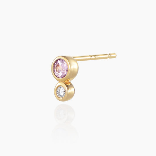 ピアス [レミ - PINK]/Earrings [Remy pink sapphire]