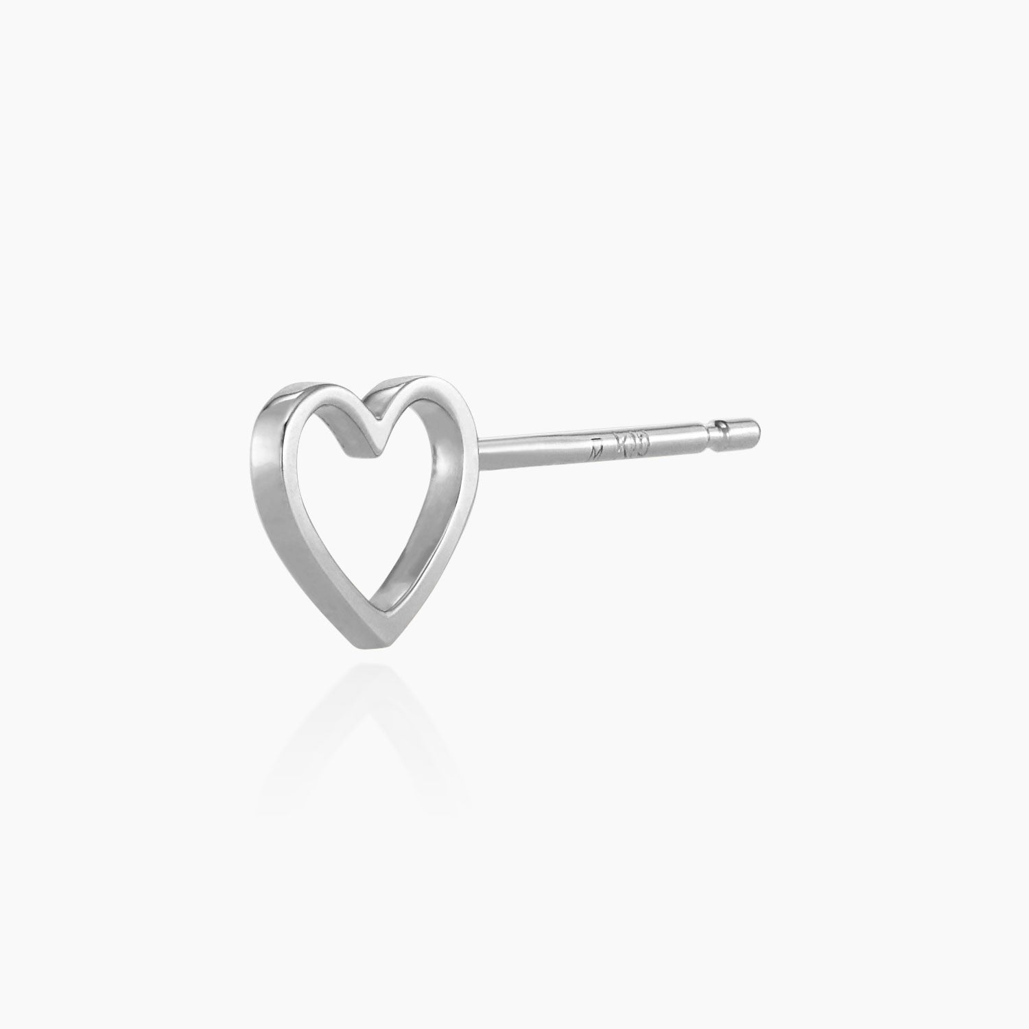 【ホワイトゴールド】ピアス [バーティカルハート]/Earrings [Vertical Heart]