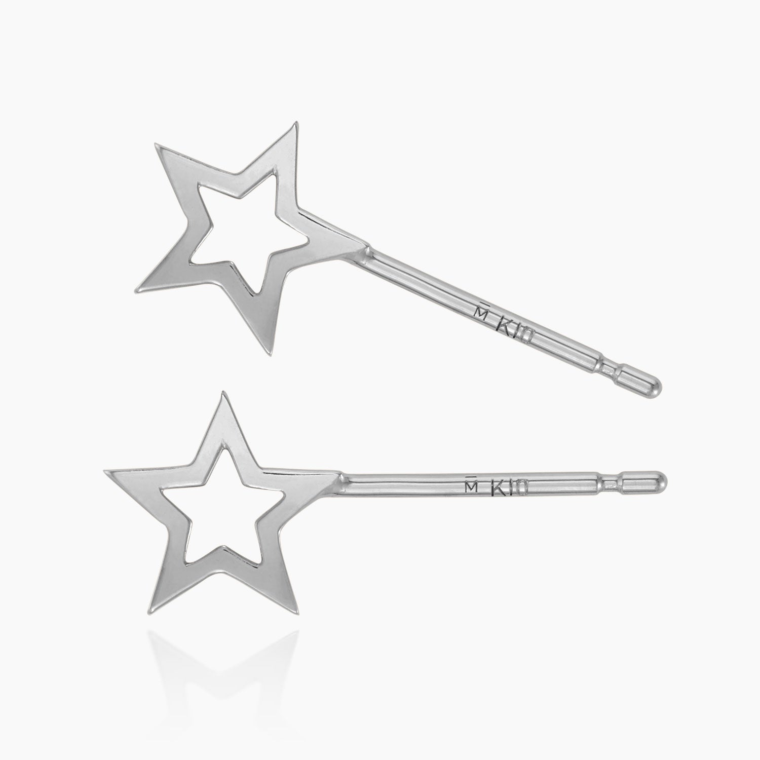 【ホワイトゴールド】ピアス [バーティカルスター]/Earrings [verticale star]