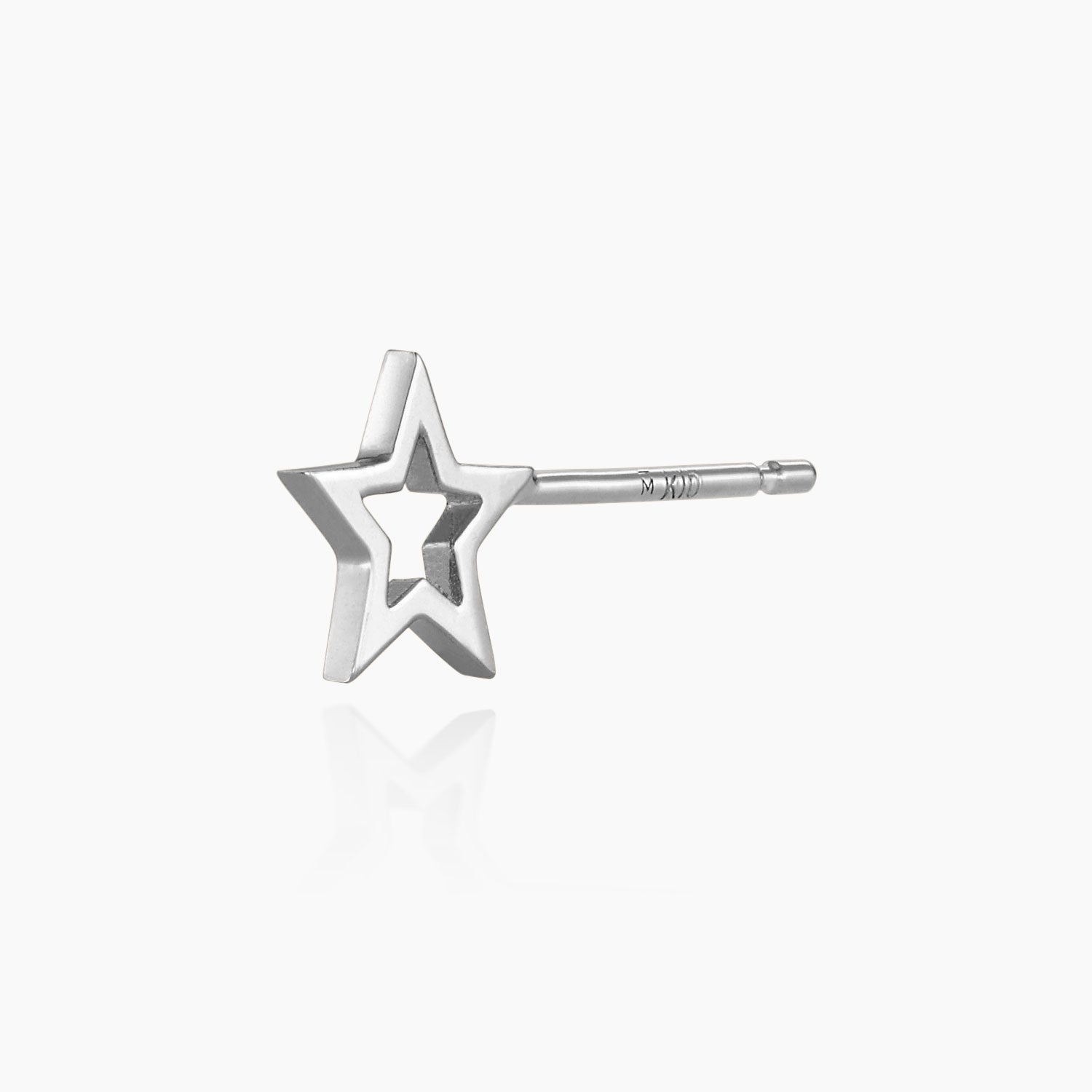 【ホワイトゴールド】ピアス [バーティカルスター]/Earrings [verticale star]