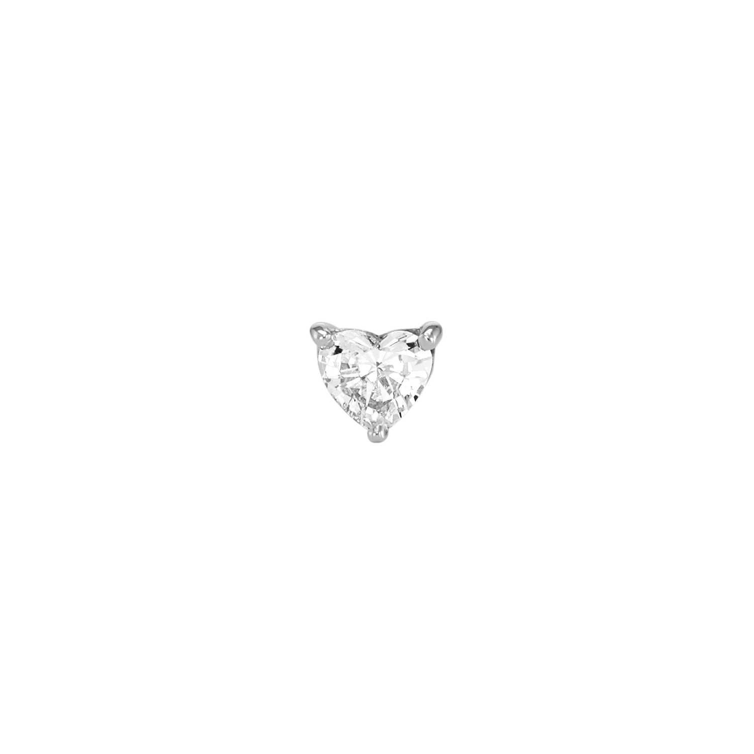【ホワイトゴールド】ピアス [ハートシェイプダイヤモンド]/Earrings [Heart shape diamond]