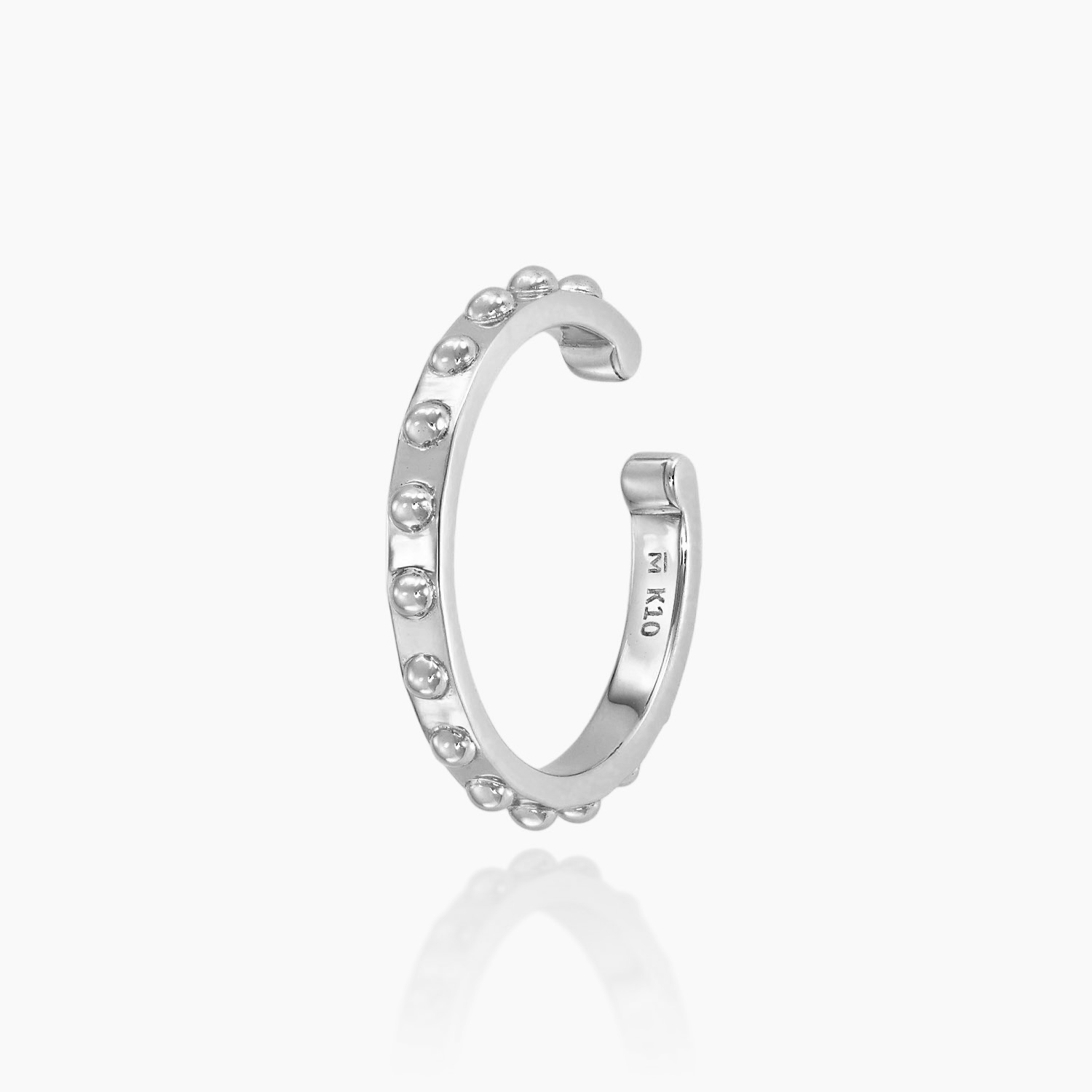 【ホワイトゴールド】イヤーカフ [ボールスタック]/Ear cuff [ball stack]