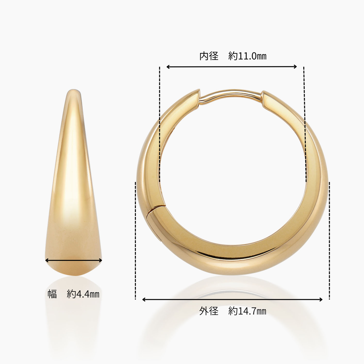 フープピアス ミロ L|K10|MONATELIER フープピアス ミロ L|K10|MONATELIER