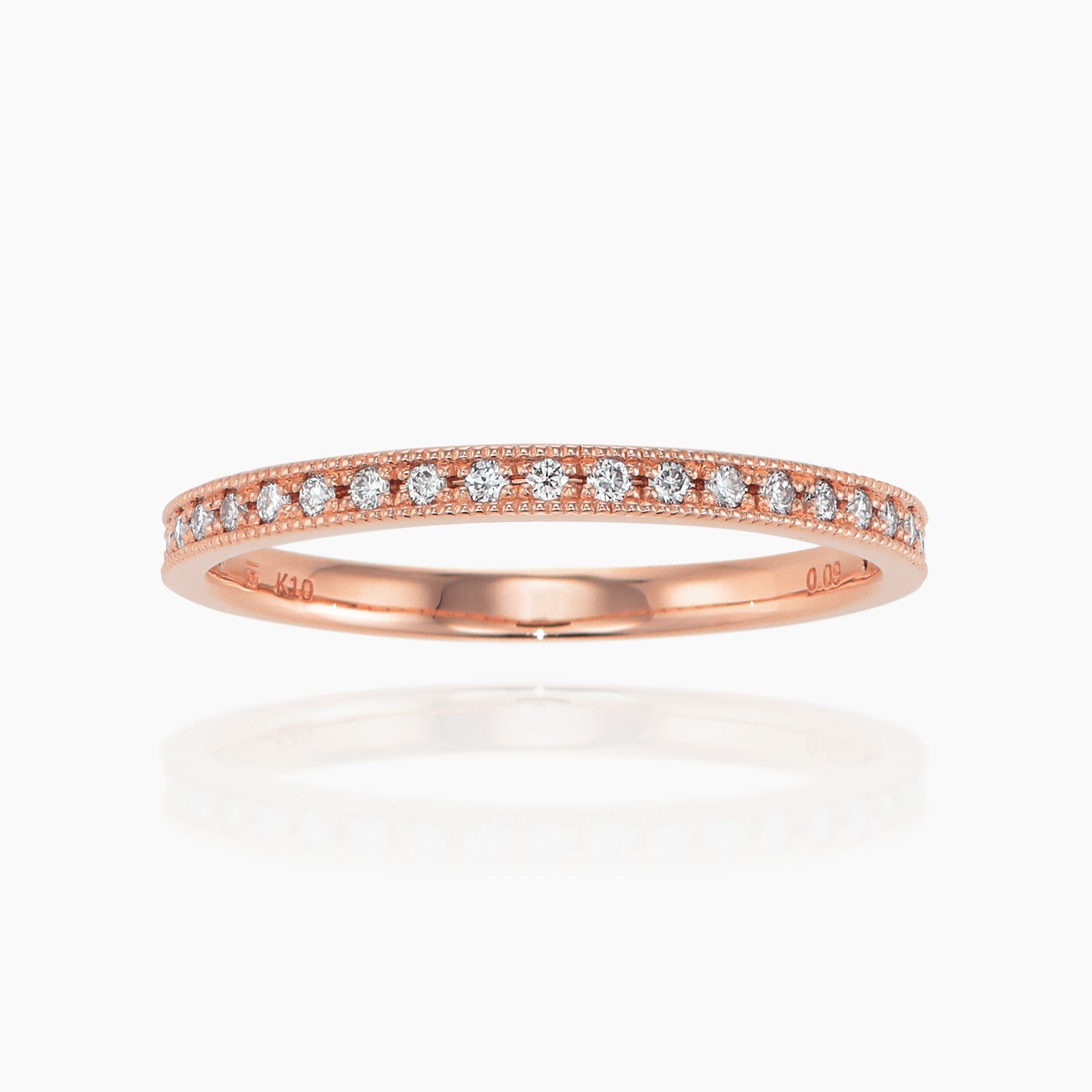 K10リング リーシャ ハーフエタニティ0.09ct｜MONATELIER（モナトリエ