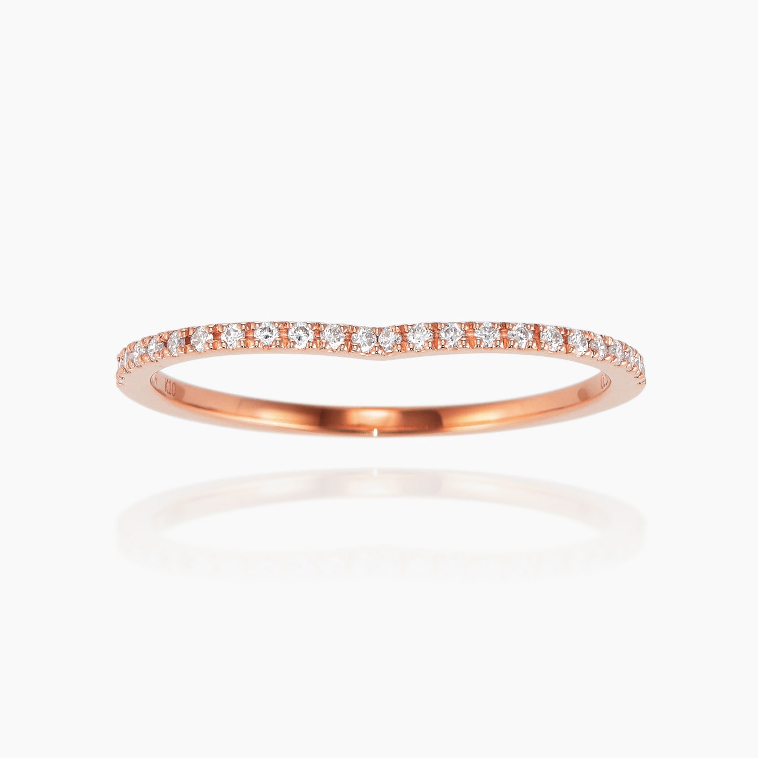 K10WGハートダイヤモンド ツイストリング K10 ハート ダイヤモンドリング | jewelryway