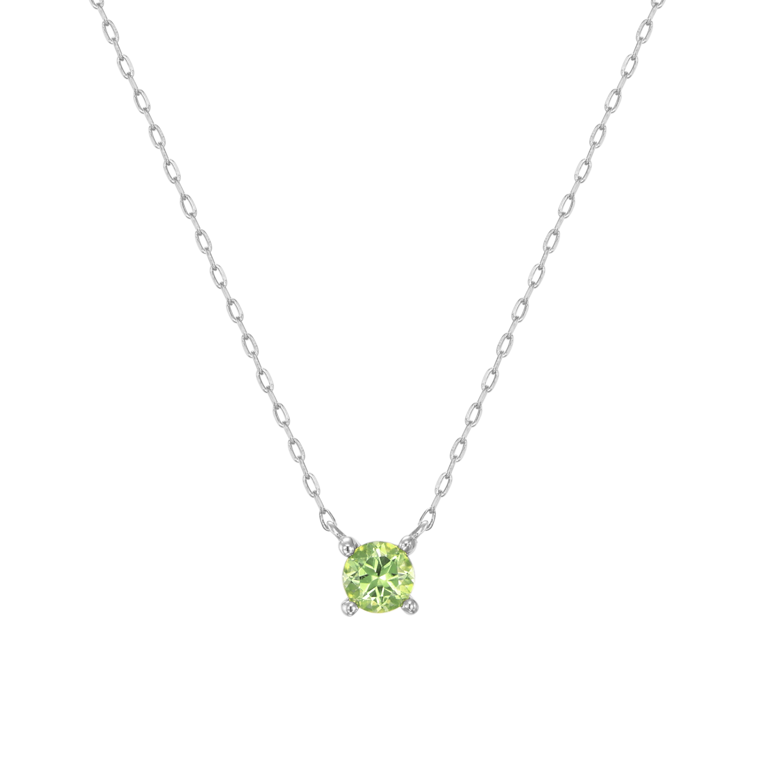 【プラチナ】ネックレス [ペリドット]/Necklace [Peridot]