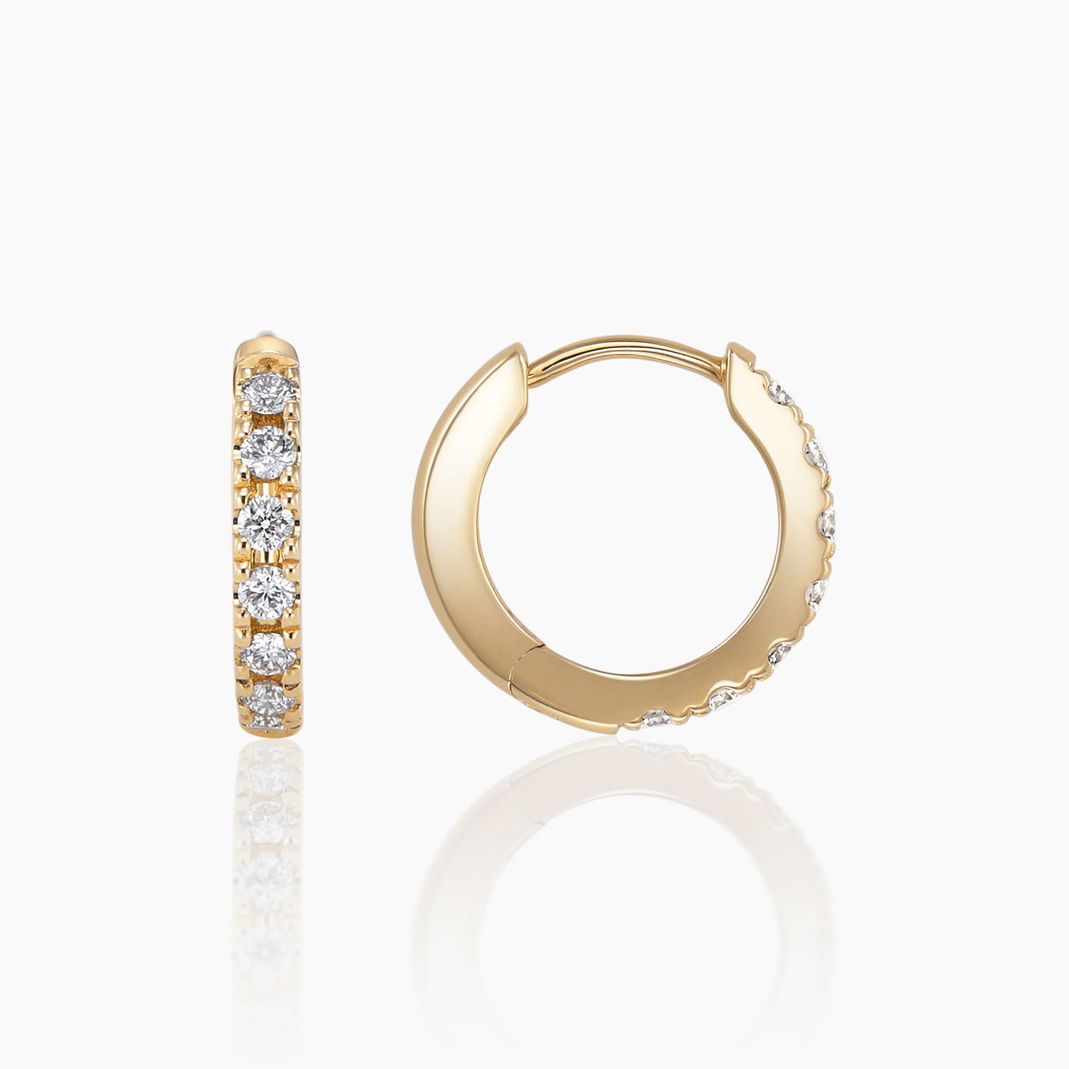 K10フープピアス マルク ダイヤ S｜MONATELIER（モナトリエ）公式｜K10