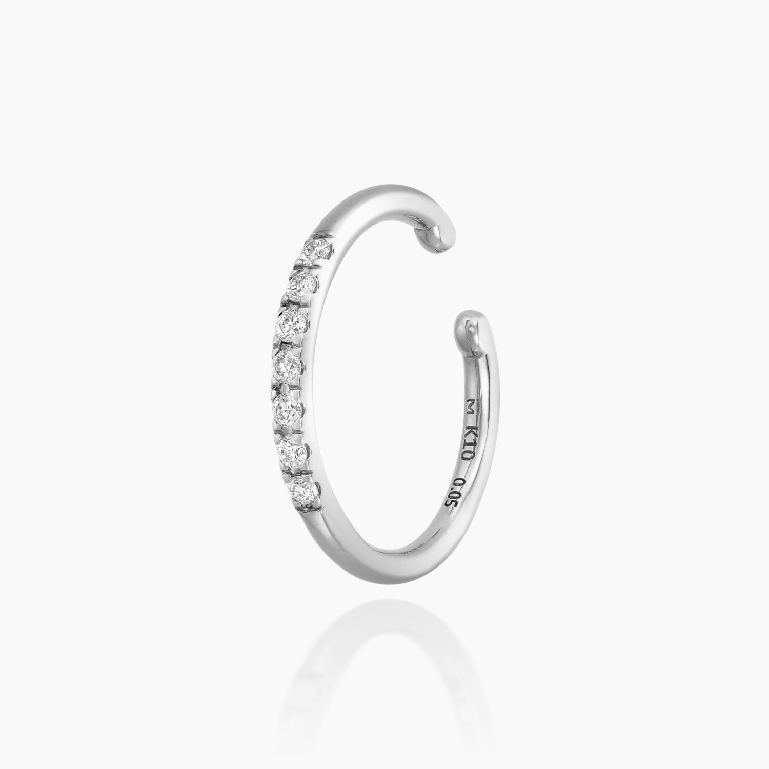 【ホワイトゴールド】イヤーカフ[モーゼス]//Ear cuff [Moses]