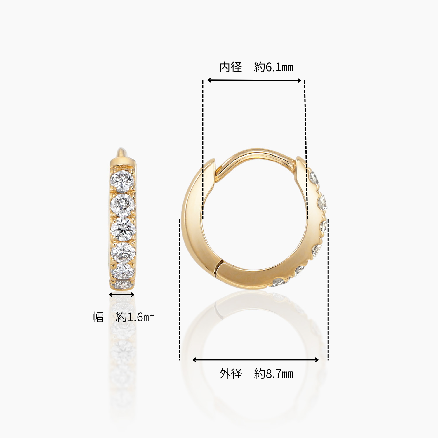 ピアス [マルク ダイヤ XS]/earrings [Marc Diamond XS]