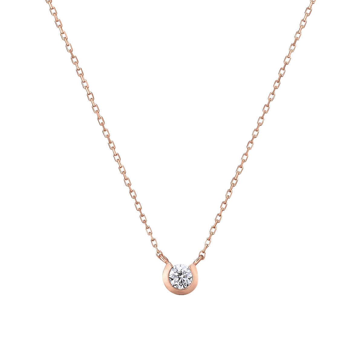 満点の MONATELIER-モナトリエ-k10 ピンク 天然ダイヤモンド ネックレス アクセサリー
