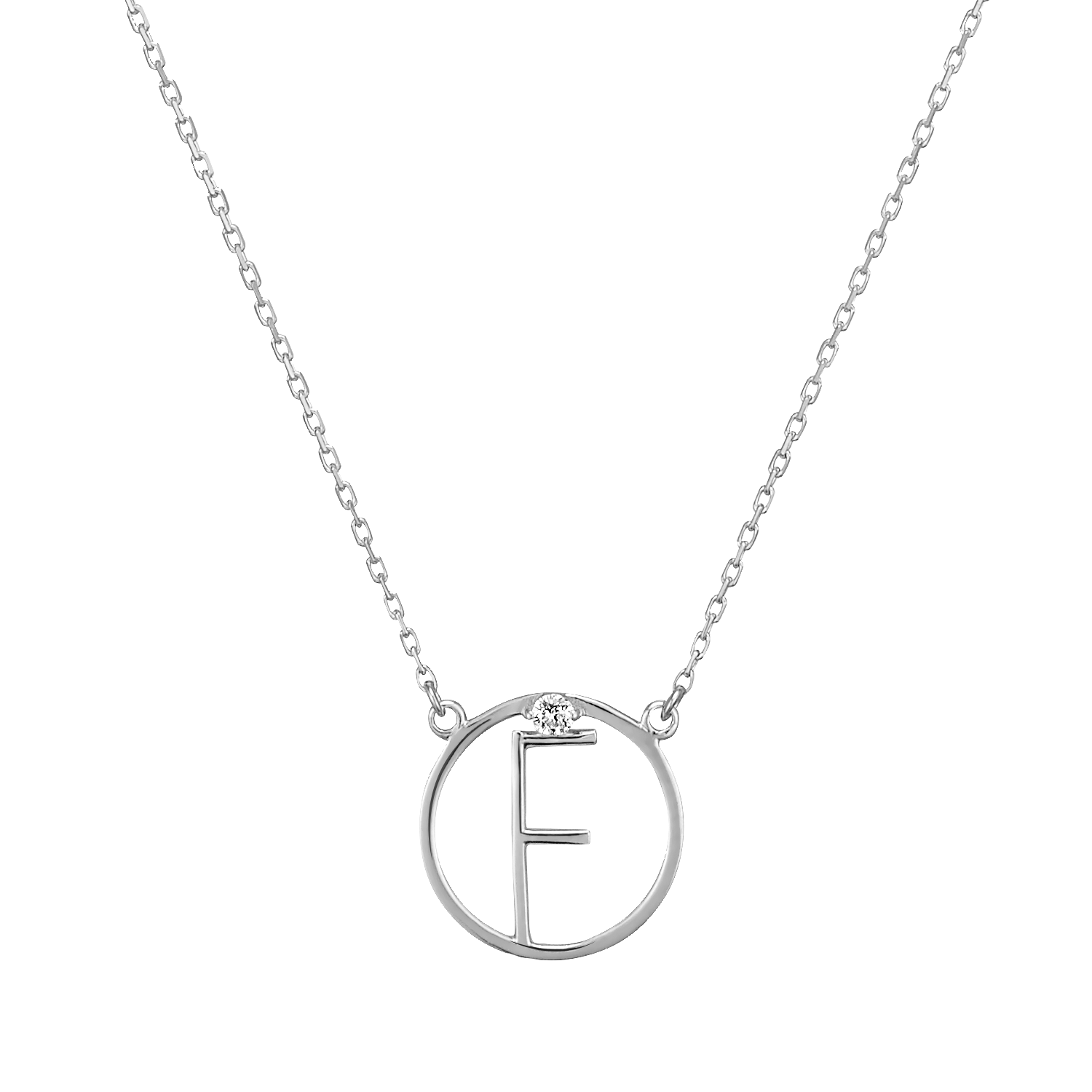 【プラチナ】ネックレス イニシャル [ギル]/initial necklace