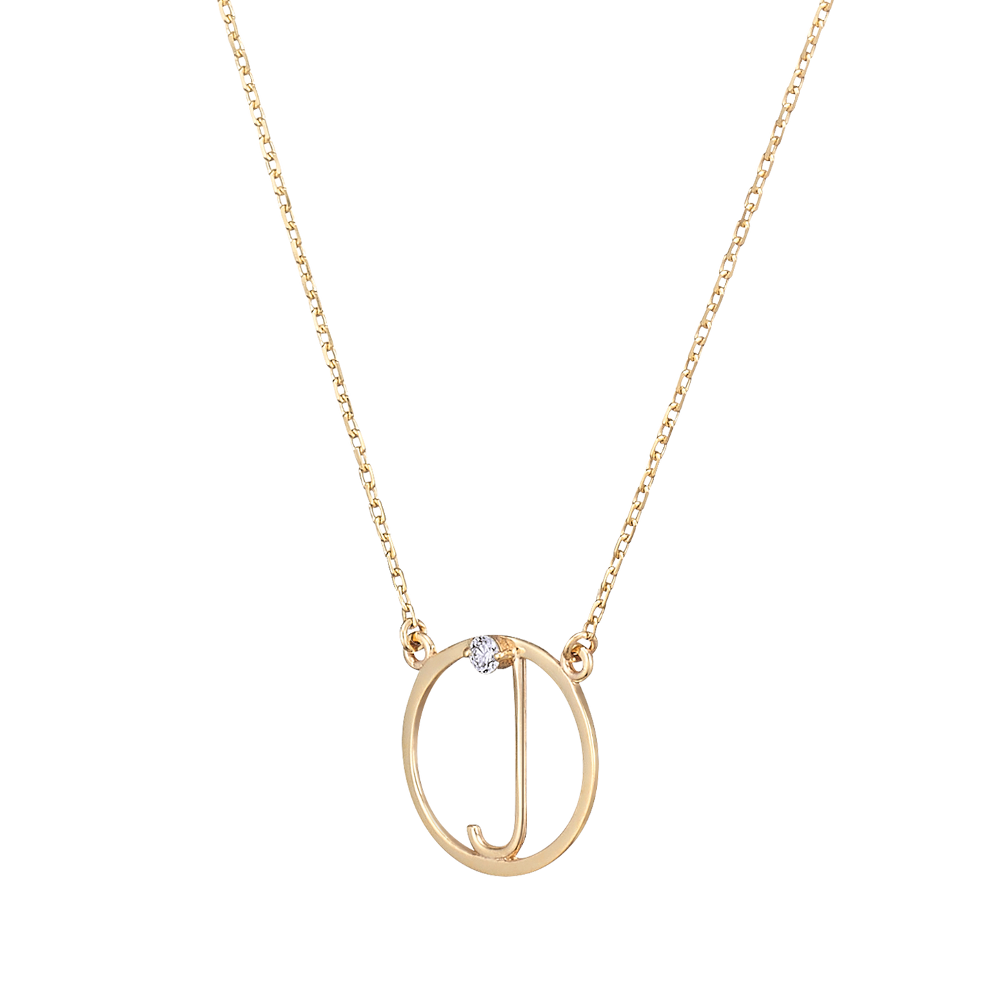 【ピンクゴールド】ネックレス イニシャル [ギル]/initial necklace