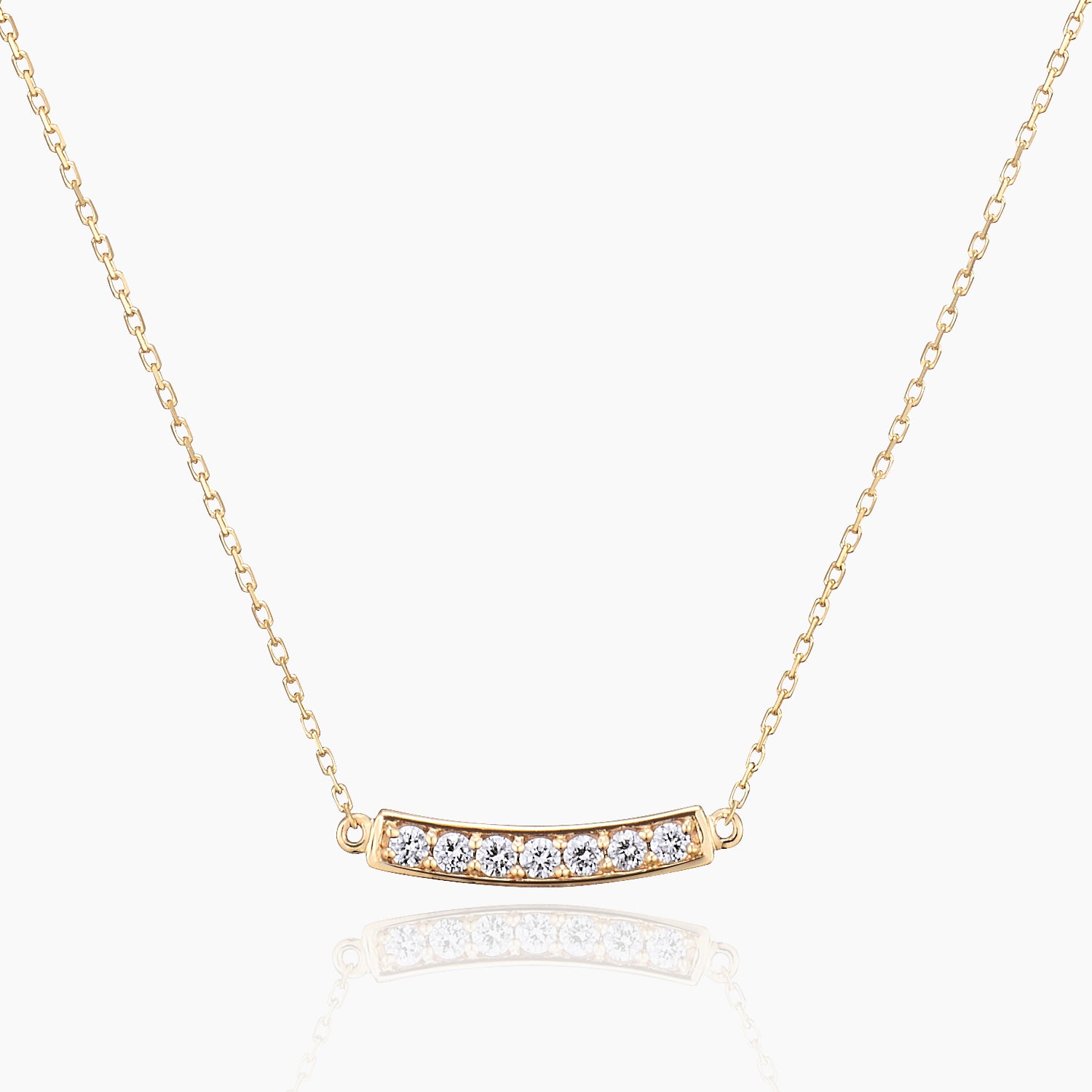 Earl アール ネックレス 宝石は天然ダイヤモンド 計0.05ct 素材はK10のイエローゴールド 商品番号MA10 正面