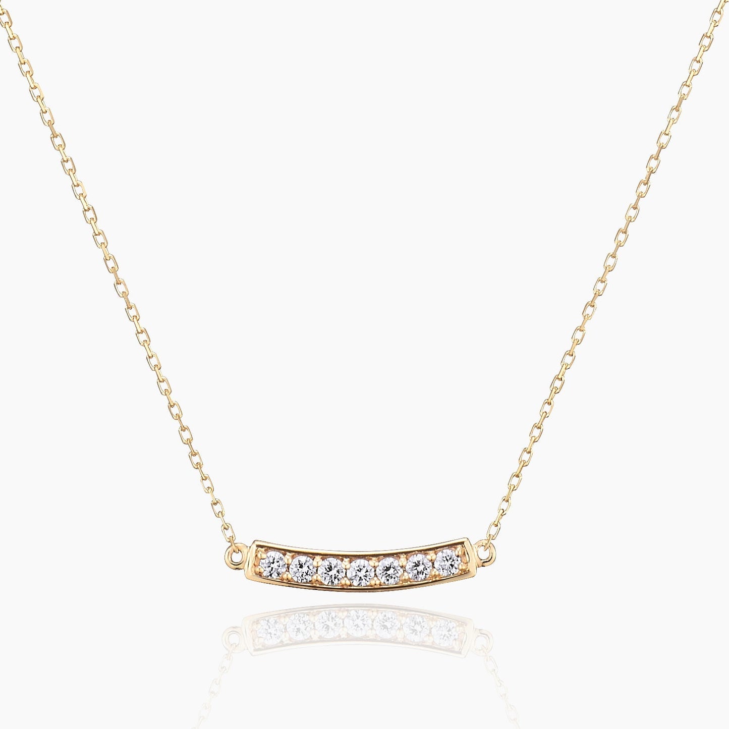 Earl アール ネックレス 宝石は天然ダイヤモンド 計0.05ct 素材はK10のピンクゴールド 商品番号MA10 正面