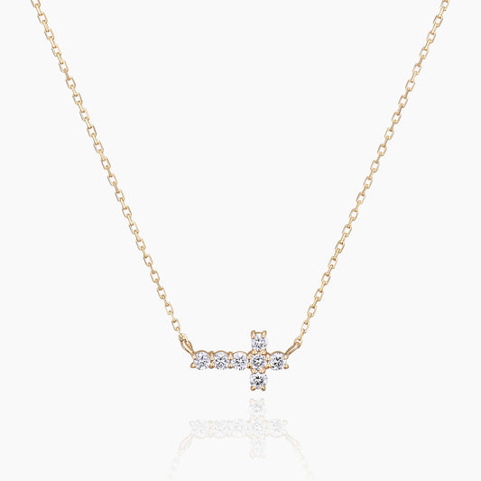 Ian イアン ネックレス 宝石は天然ダイヤモンド 計0.05ct 素材はK10のイエローゴールド 商品番号MA12 正面