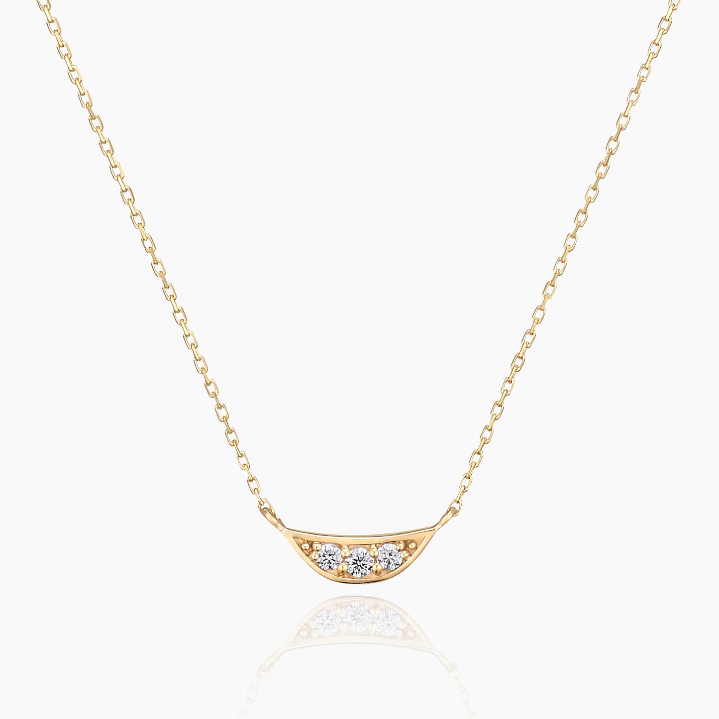 Finn フィン ネックレス 宝石は天然ダイヤモンド 計0.02ct 素材はK10のイエローゴールド 商品番号MA29 正面