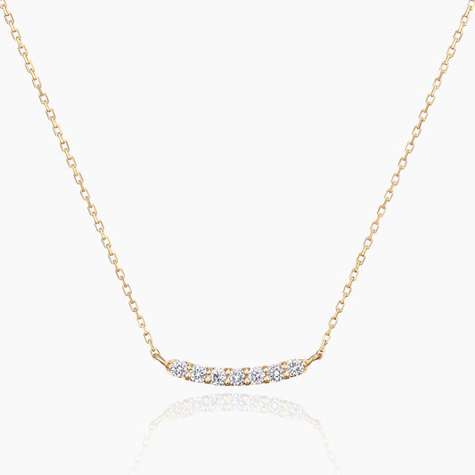 Lauro ラウロ ネックレス 宝石は天然ダイヤモンド 計0.05ct 素材はK10のイエローゴールド 商品番号MA32 正面
