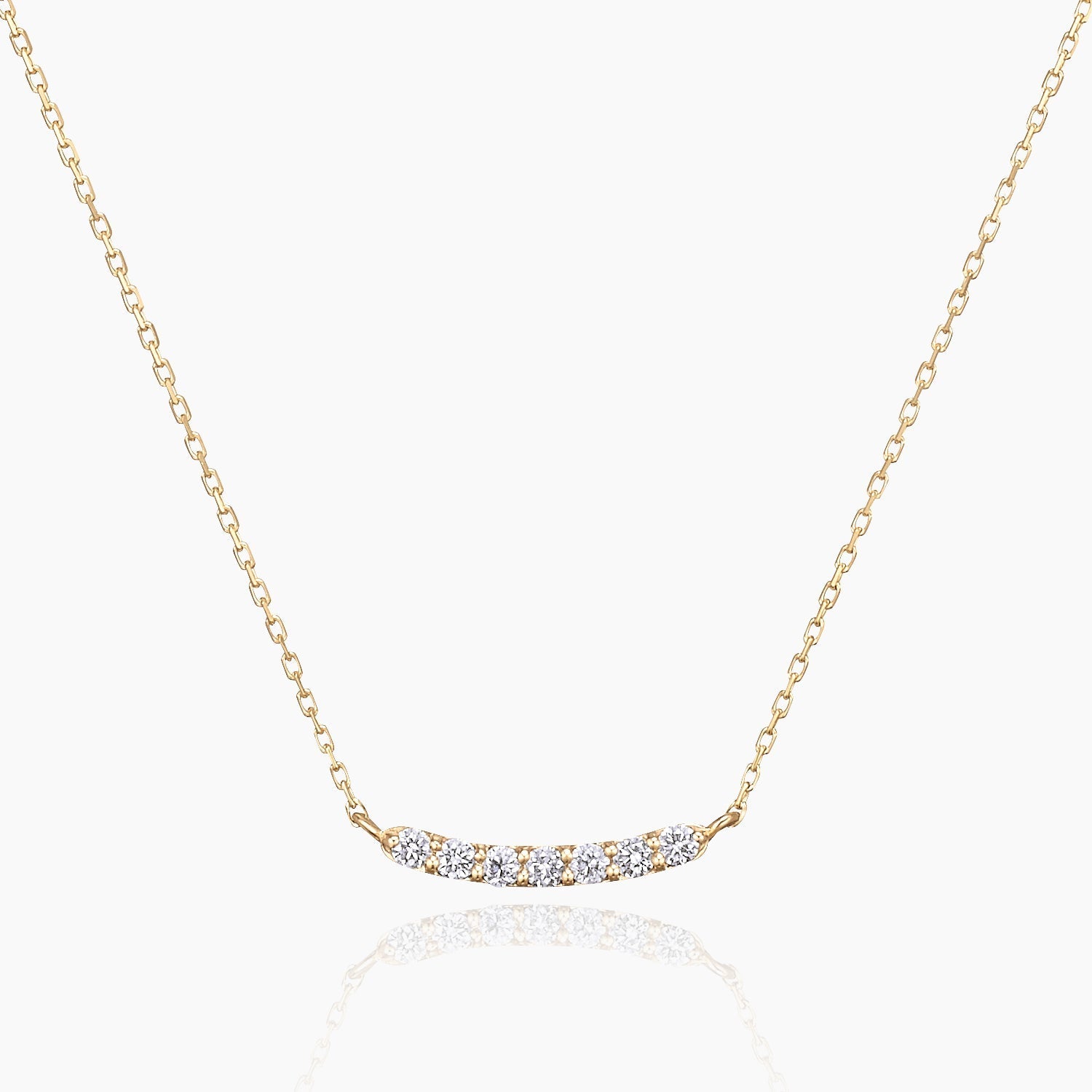 Lauro ラウロ ネックレス 宝石は天然ダイヤモンド 計0.05ct 素材はK10のピンクゴールド 商品番号MA32 正面