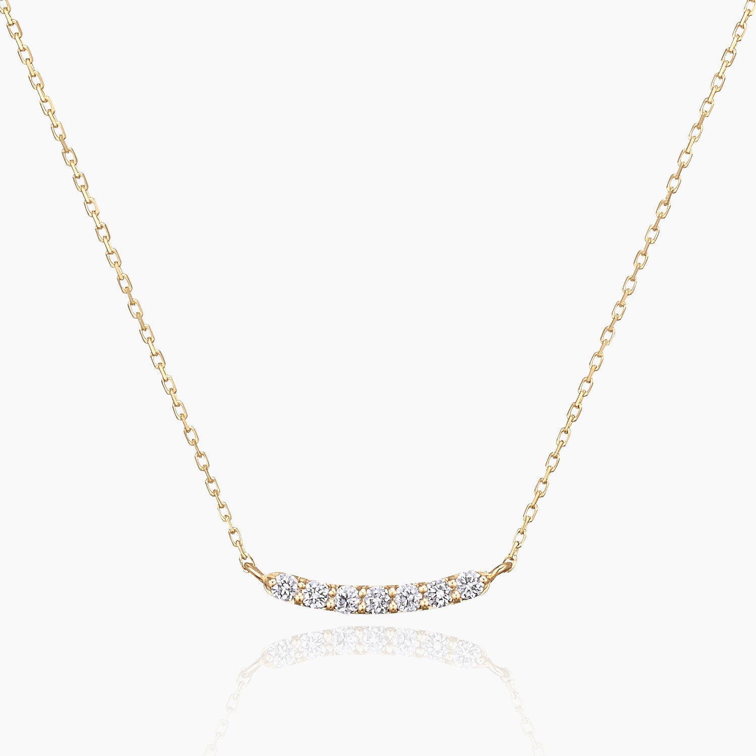 Lauro ラウロ ネックレス 宝石は天然ダイヤモンド 計0.05ct 素材はK10のホワイトゴールド 商品番号MA32 正面