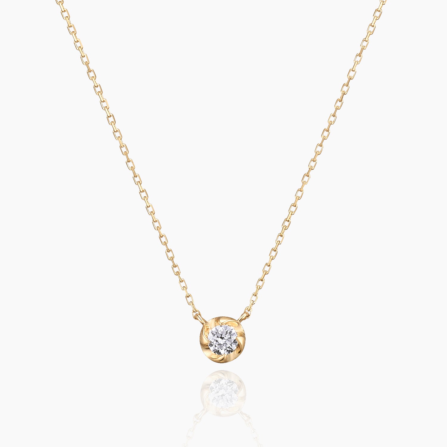 Barry バリー ネックレス 宝石は天然ダイヤモンド 0.05ct 素材はK10のイエローゴールド 商品番号MA35 正面
