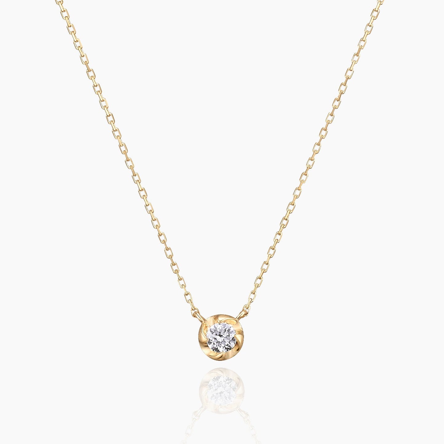 Barry バリー ネックレス 宝石は天然ダイヤモンド 0.05ct 素材はK10のピンクゴールド 商品番号MA35 正面