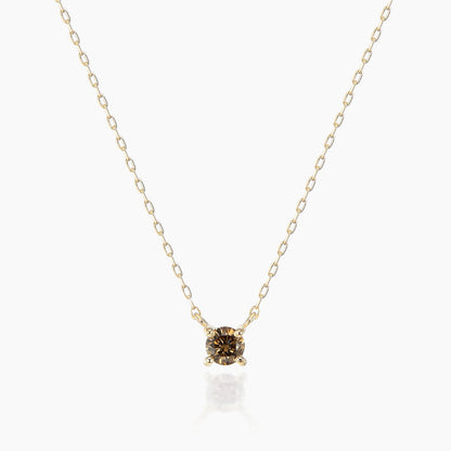 【ホワイトゴールド】ネックレス [ブラウンダイヤ]/Necklace [Brown diamond]