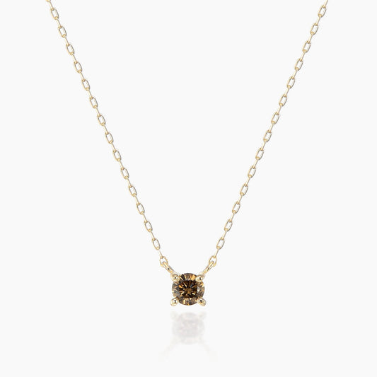 【ピンクゴールド】ネックレス [ブラウンダイヤ]/Necklace [Brown diamond]