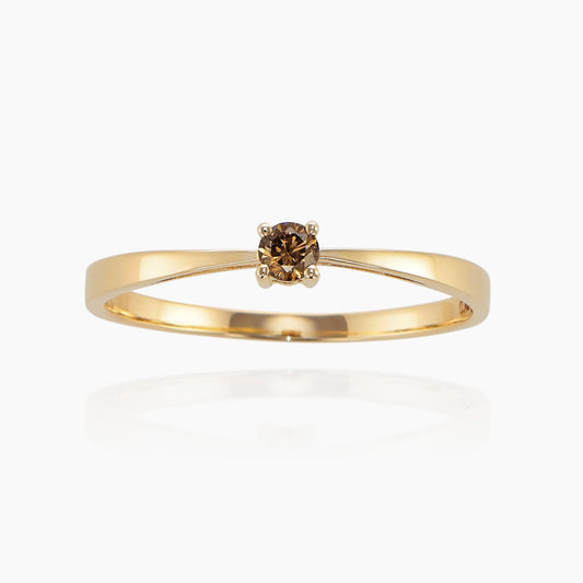 【ホワイトゴールド】リング [ブラウンダイヤ]/Ring [Brown diamond]
