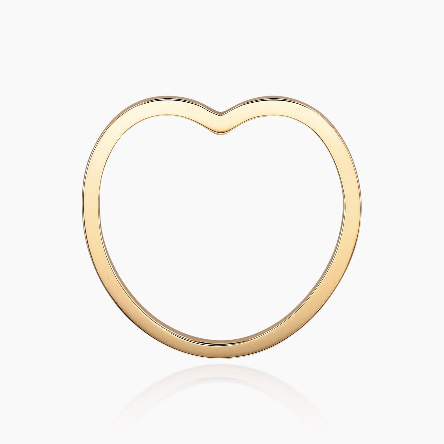 【ホワイトゴールド】リング [ハートシルエット]/Heart Silhouette Ring